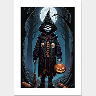 Trick or Treat Creepy Kid Posters and Art